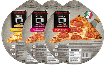 Frozen pizzas format - 25 cm micro