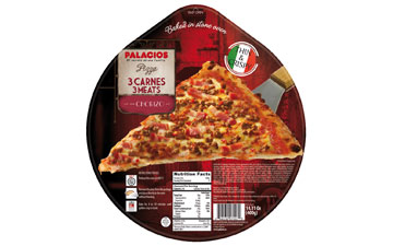 2 Meat and Chorizo Pizza 